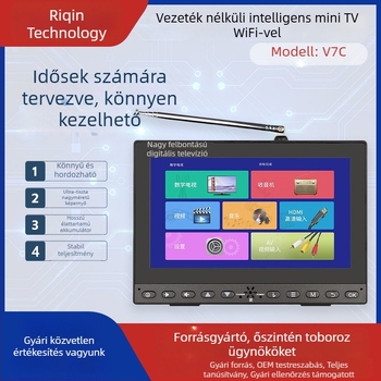 7 hüvelykes DTMB földhullámú hordozható tévé idős embereknek Wi‑Fi és képernyő-tükrözés – testreszabható