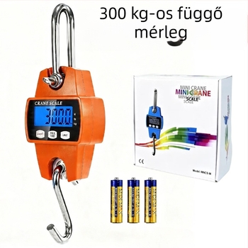 300 kg elektronikus daru mérleg, fém horoggal, hordozható