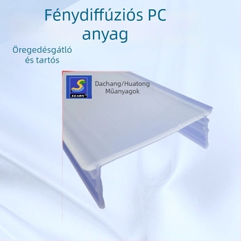 PC LED lineáris lámpaernyő, tejfehér diffúzor, extrudált forma