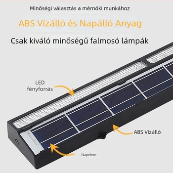 Napelemes falmosó LED lámpa – kültéri dekoratív vetítőfény, vízálló, falak mentén háttérvilágítás, fényvezérléssel