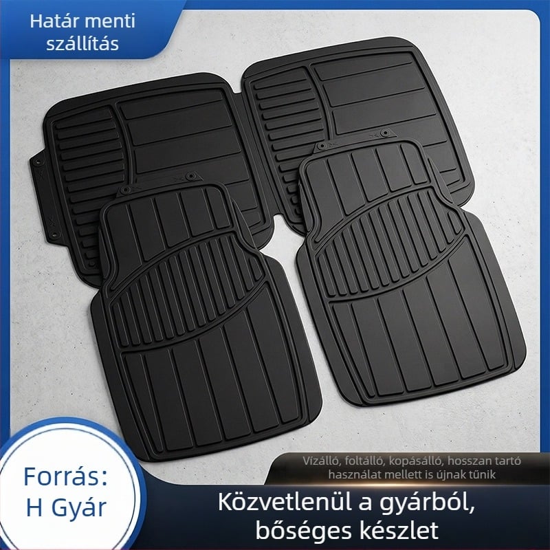 PVC autópadló-mat, csúszásmentes, kopásálló, univerzális, vízálló, vágásra alkalmas, 3 darabos készlet