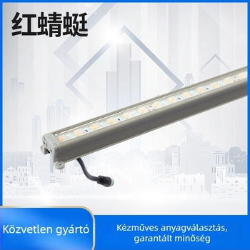 Kültéri alumínium LED-szalag, IP65, 24V DC, magas fényerősségű fehér és sárga fény, épületek körvonalaihoz és bejárati homlokzatokhoz
