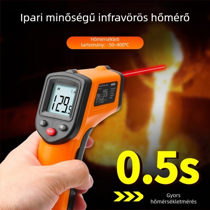 TMP121 infravörös hőmérő, 50–400°C, érintés nélküli ipari hőmérsékletmérés
