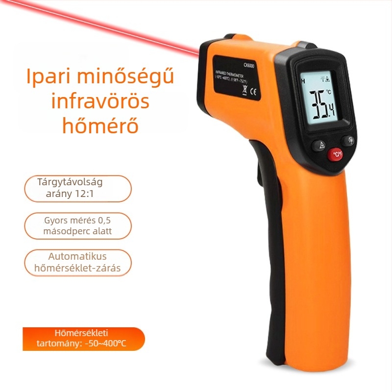 TMP121 infravörös hőmérő, 50–400°C, érintés nélküli ipari hőmérsékletmérés