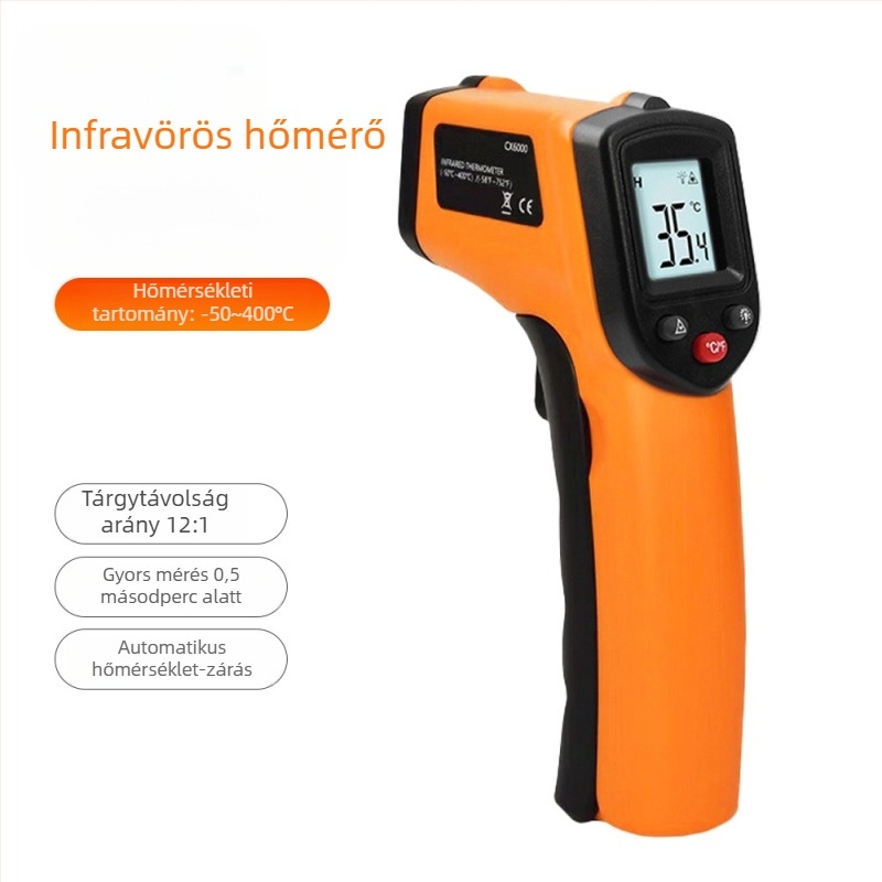 TMP121 infravörös hőmérő, 50–400°C, érintés nélküli ipari hőmérsékletmérés