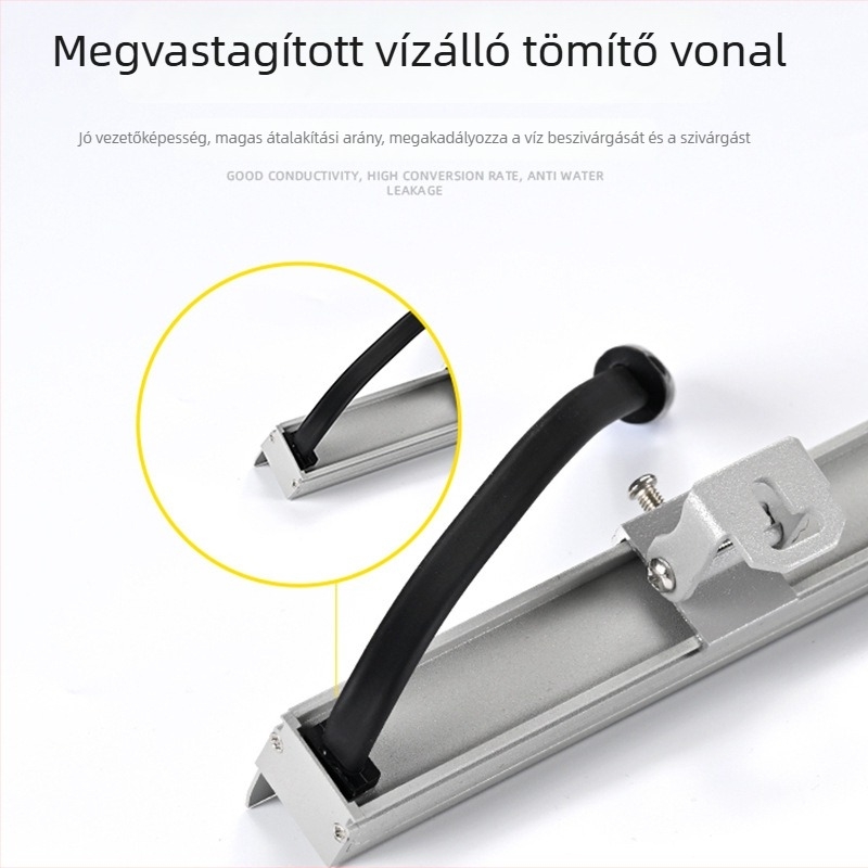 LED lineáris homlokzati lámpa, kültéri vízálló architekturális megvilágítás, RGB kontúr