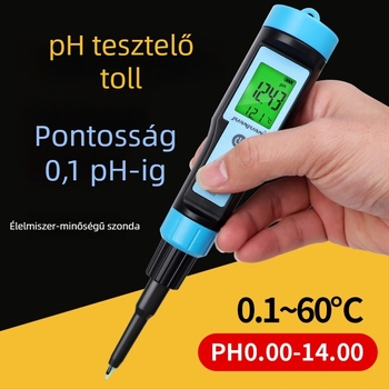 Hordozható digitális pH-mérő tészta, joghurt és sajt savanyúságának mérésére, élelmiszer savtartalom‑teszter és bőr pH‑teszter