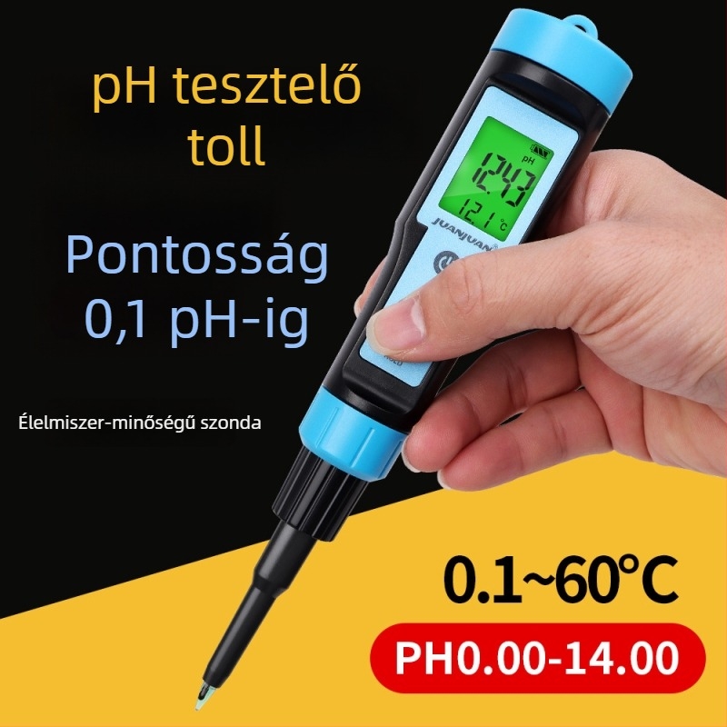 Hordozható digitális pH-mérő tészta, joghurt és sajt savanyúságának mérésére, élelmiszer savtartalom‑teszter és bőr pH‑teszter