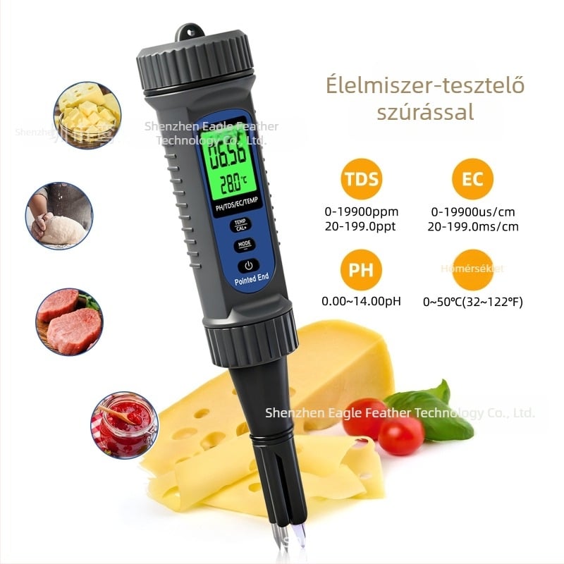 4 az 1-ben vízminőség mérő pH, TDS, EC és hőmérséklet