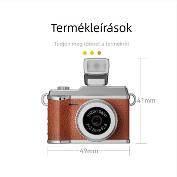 Új retro mini kamera villanófényes diákoknak — aranyos videófelvétel és fénykép kiegészítő, kompakt, különleges tervezésű
