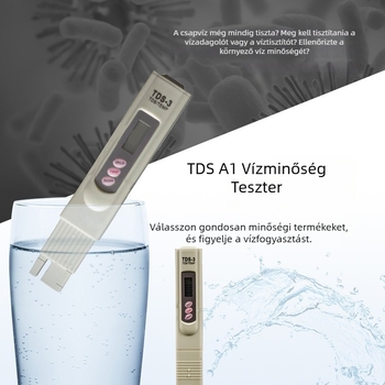 Hordozható TDS vízminőség-tesztelő és analizátor