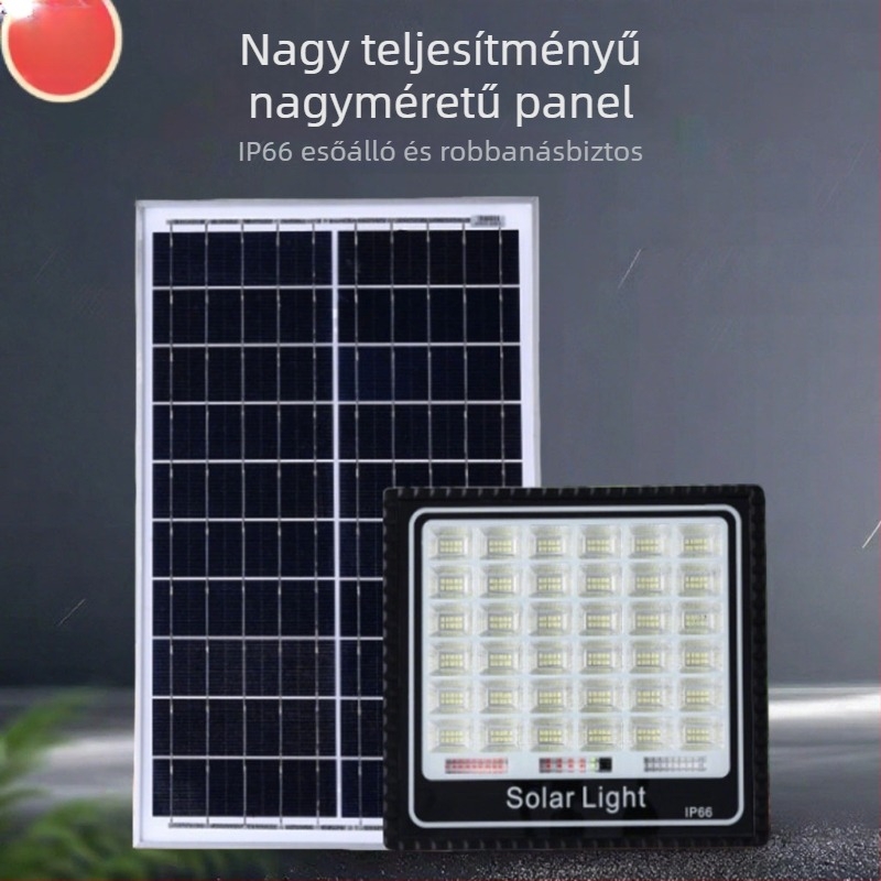 Napelemes kültéri világítás kerthez, automatikus be- és kikapcsolás sötétedéskor, rendkívül fényes LED lámpa