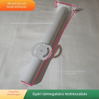 Napelemes kültéri utcai lámpatartó, fogkefés lámpafej 58 mm-es átmérővel és kör alakú lemezes cső, többfunkciós tároló