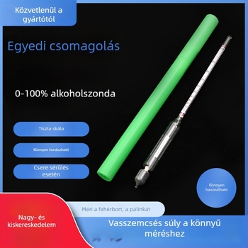 Otthoni alkoholfokmérő 0-100, műanyag dobozban