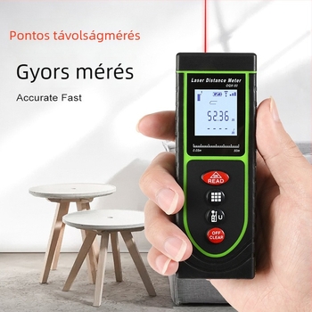 Aoqi lézeres távolságmérő – nagy pontosságú lézeres távolságmérő helyiségek méréséhez, kézben tartható elektronikus mérőeszköz