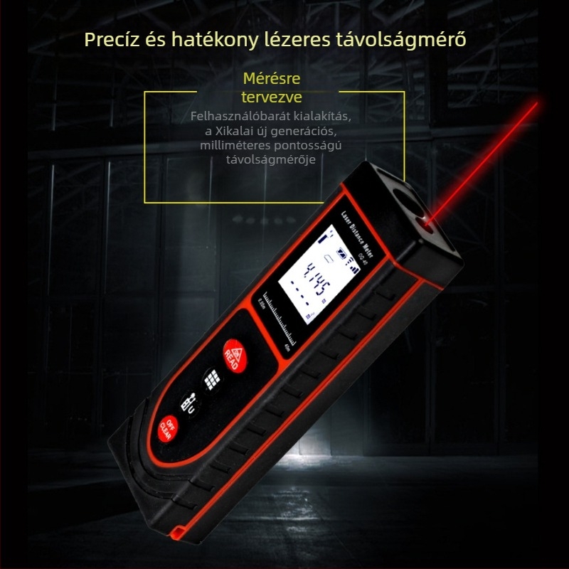 Aoqi lézeres távolságmérő – nagy pontosságú lézeres távolságmérő helyiségek méréséhez, kézben tartható elektronikus mérőeszköz