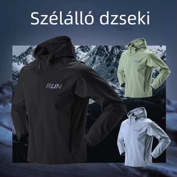 Férfi szélvédő dzseki tavaszi–őszi időszakra, gyorsan száradó és szélálló, kerékpározáshoz és futáshoz, hosszú ujjú edzőruha, új modell