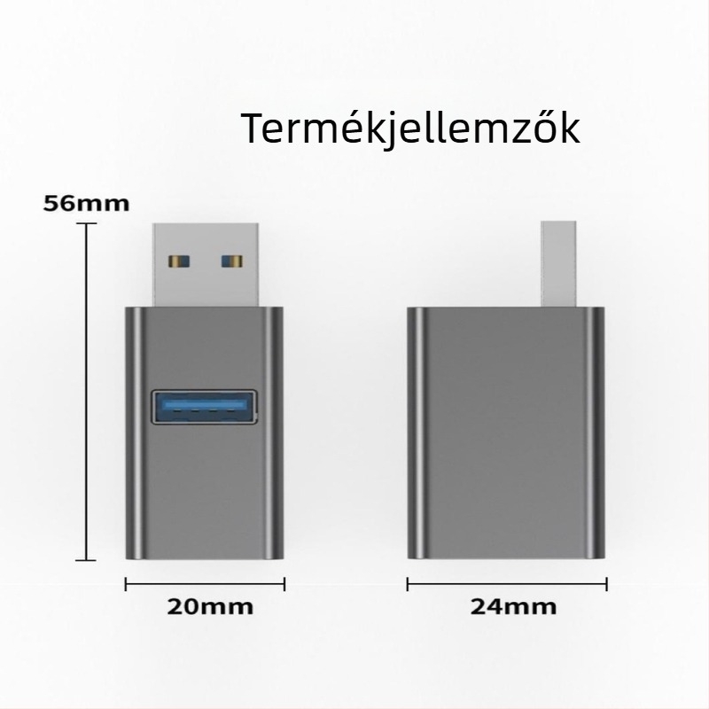 USB 3.0 hub három porttal laptophoz, USB 2.0 dokkolóállomás