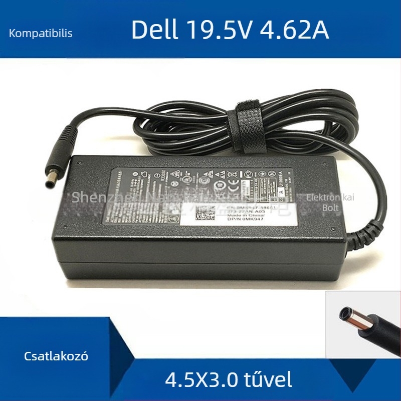 DELL 19.5V 4.62A 90W tápegység FA90PM11 kis csatlakozóval