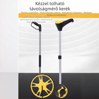 Digitális kijelzős távolságmérő kerék, kézben nyomható mérőkerék, magas pontosságú mechanikus távolságmérő kültéri méréshez