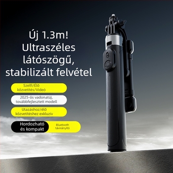 1,33 m hosszú Bluetooth-integrált állványos szelfibot X2, teleszkópos, hordozható telefon-tartóval és beépített világítással