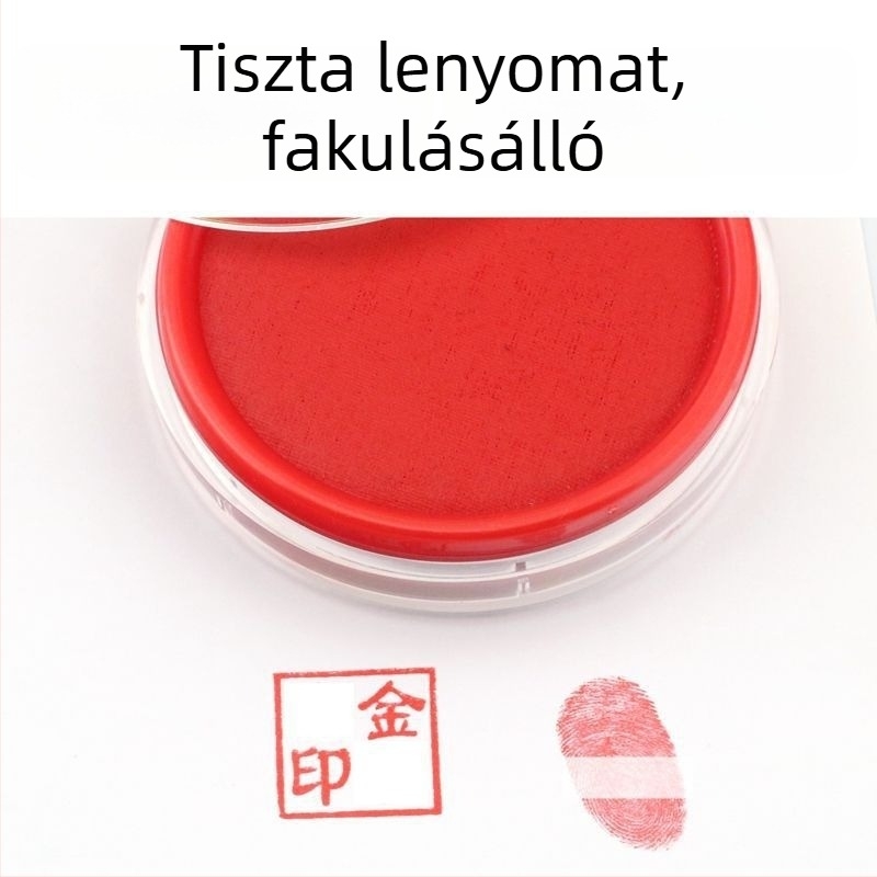 Körkörös gyorsan száradó tintapárna DIY-kézműves projektekhez, piros olaj alapú pecsét tintával, kéz- és ujjnyomathoz