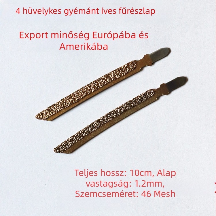 10 cm gyémánt fűrészlap ívelt vágáshoz mesterséges kőhöz, forrasztott