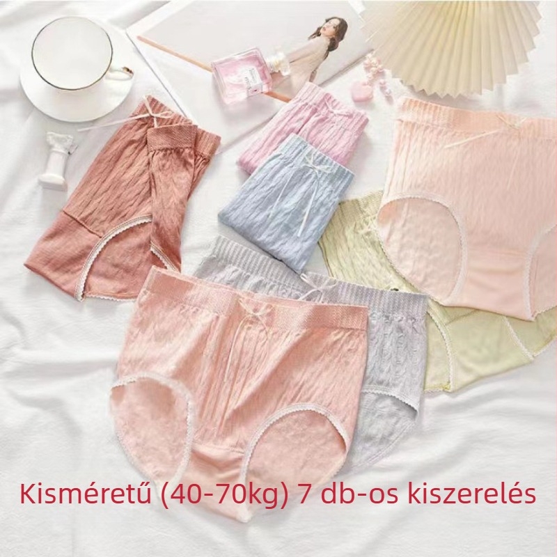 Új hét darabos női alsónemű-szett magas derékkal és csipkés szegéllyel