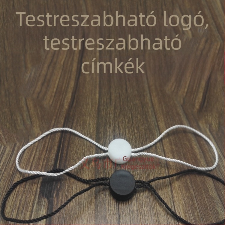 Ruha címke nyaklánc kettős betöltéssel, műanyag címke tartó téglalap vagy kör alakú