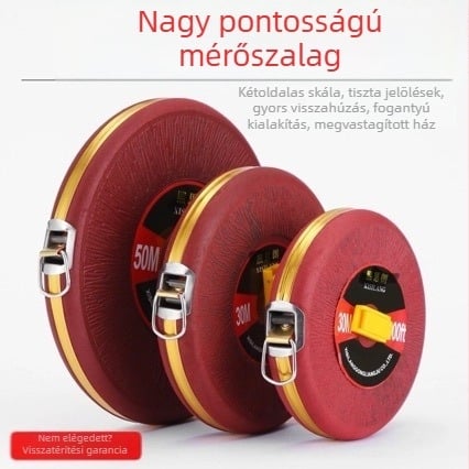 Textil mérőszalag, 100 m, mérés föld- és mérnöki feladatokhoz
