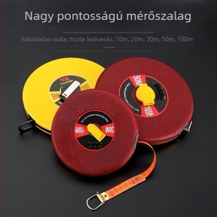 Textil mérőszalag, 100 m, mérés föld- és mérnöki feladatokhoz