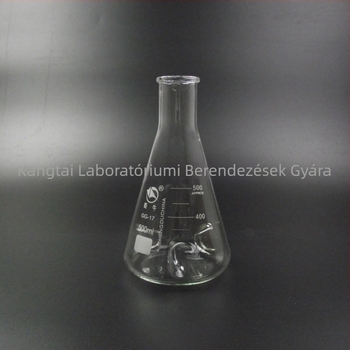 Háromszög alakú rázó lombik baffle-lel, 100, 250, 500, 1000, 2000 ml
