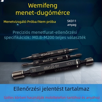 VGMF menetdugó mérő M2x0.4–6G/5G, Go/No-Go menetmérő
