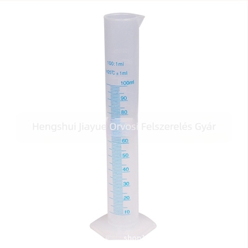 Műanyag graduált henger kék vonallal, 10–1000 ml