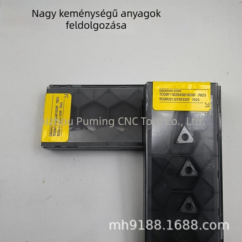 Eredeti CNC forgácsoló szerszám TCGW110204S01020F, 7025 vágó szemcse, 20 kg