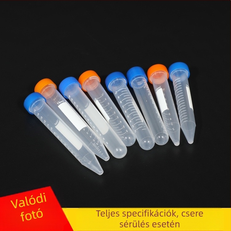 Nyomtatott skálával ellátott centrifugáló csövek, csavaros kupakkal záródó centrifugáló csövek, 10 ml, 15 ml, 50 ml