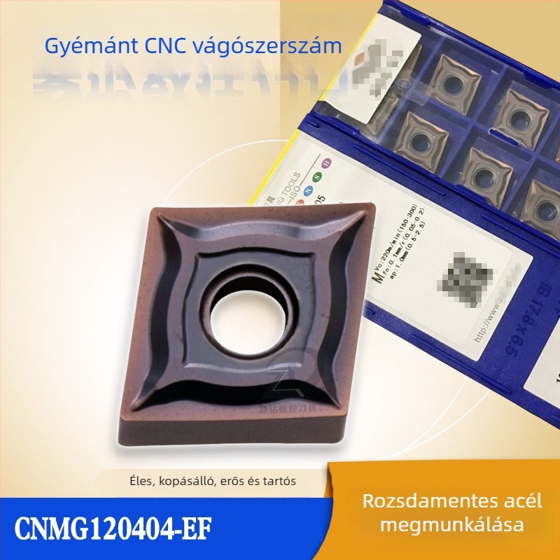 Négyzet alakú CNC-turning betétek CNMG120404-EF rozsdamentes acélhoz CNMG120408-EF 205