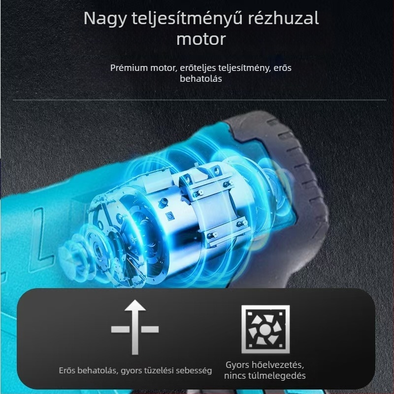 Faipari szegezőgép, újratölthető lítium-ion akkumulátorral, egyenes F30 modell otthoni használatra