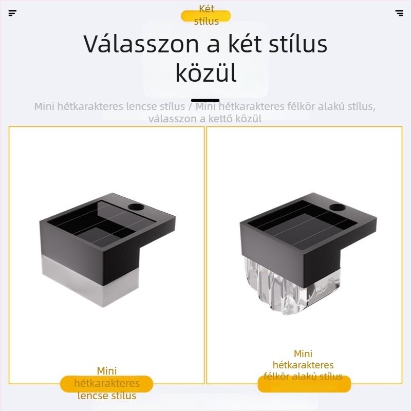 Napelemes külső lépcsőfények, automatikus bekapcsolódás sötétben, díszítő falikar, erkély mini lámpák, kertdekoráció