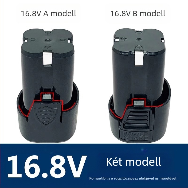 WindTraveler 12V/16.8V lítium akkumulátor vezeték nélküli fúróhoz és pisztolyos fúróhoz – Típus F/B