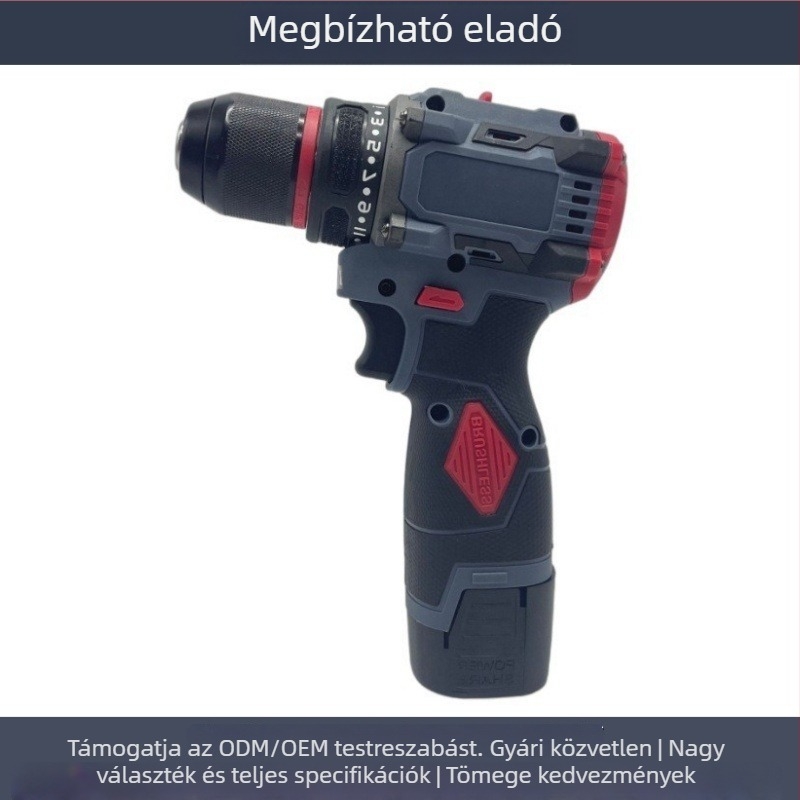 16,8V kefe nélküli akkumulátoros ütvefúró, 10 mm tokmány, kétfokozatú