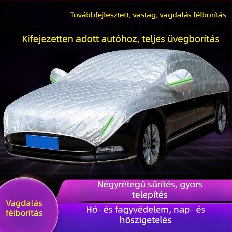 M9 Nagy félfedeles autóköpeny — hó, fagy és napvédelem, hőszigetelés