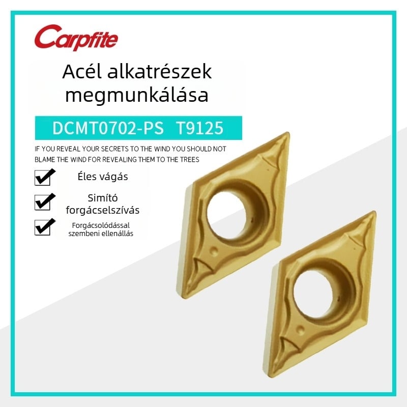 DCMT070204-PS 9125 CNC gyémánt alakú szerszámbetét kemény acél megmunkáláshoz
