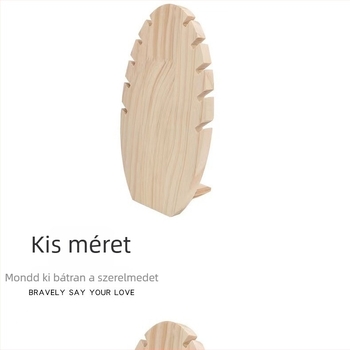Minimalista bambusz- és fa nyaklánctartó, ékszerkijelző, kétszintes akasztó