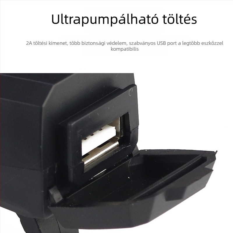Motorkerékpárhoz tartozó mobiltelefon-töltő pajzzsal