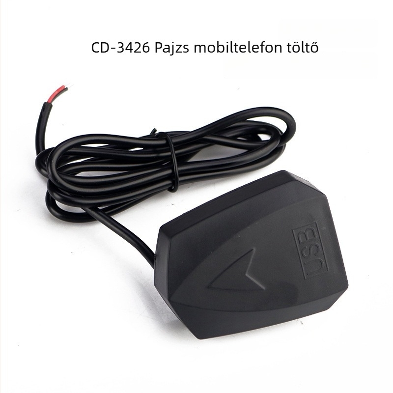 Motorkerékpárhoz tartozó mobiltelefon-töltő pajzzsal