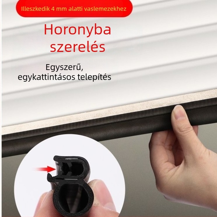 Garázs redőny alsó tömítőszalag, gumi, vízálló, rágcsálók elleni