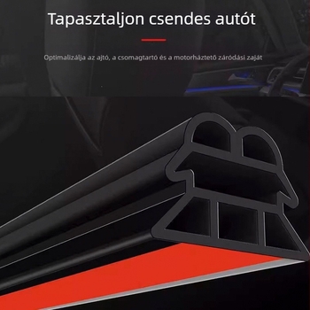 Háromrétegű hat lyukú autóajtó tömítőszalag, öntapadó, hangszigetelő és porvédő, univerzális gumiból