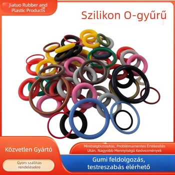 Silikon O-gyűrűk és tömítőgyűrűk változatos méretekben, nitril- és fluorgumi O-gyűrűk, gumitömítések, testreszabás elérhető