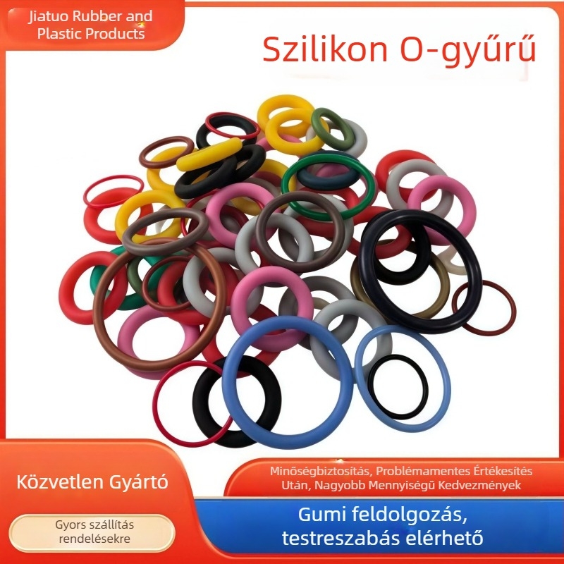 Silikon O-gyűrűk és tömítőgyűrűk változatos méretekben, nitril- és fluorgumi O-gyűrűk, gumitömítések, testreszabás elérhető